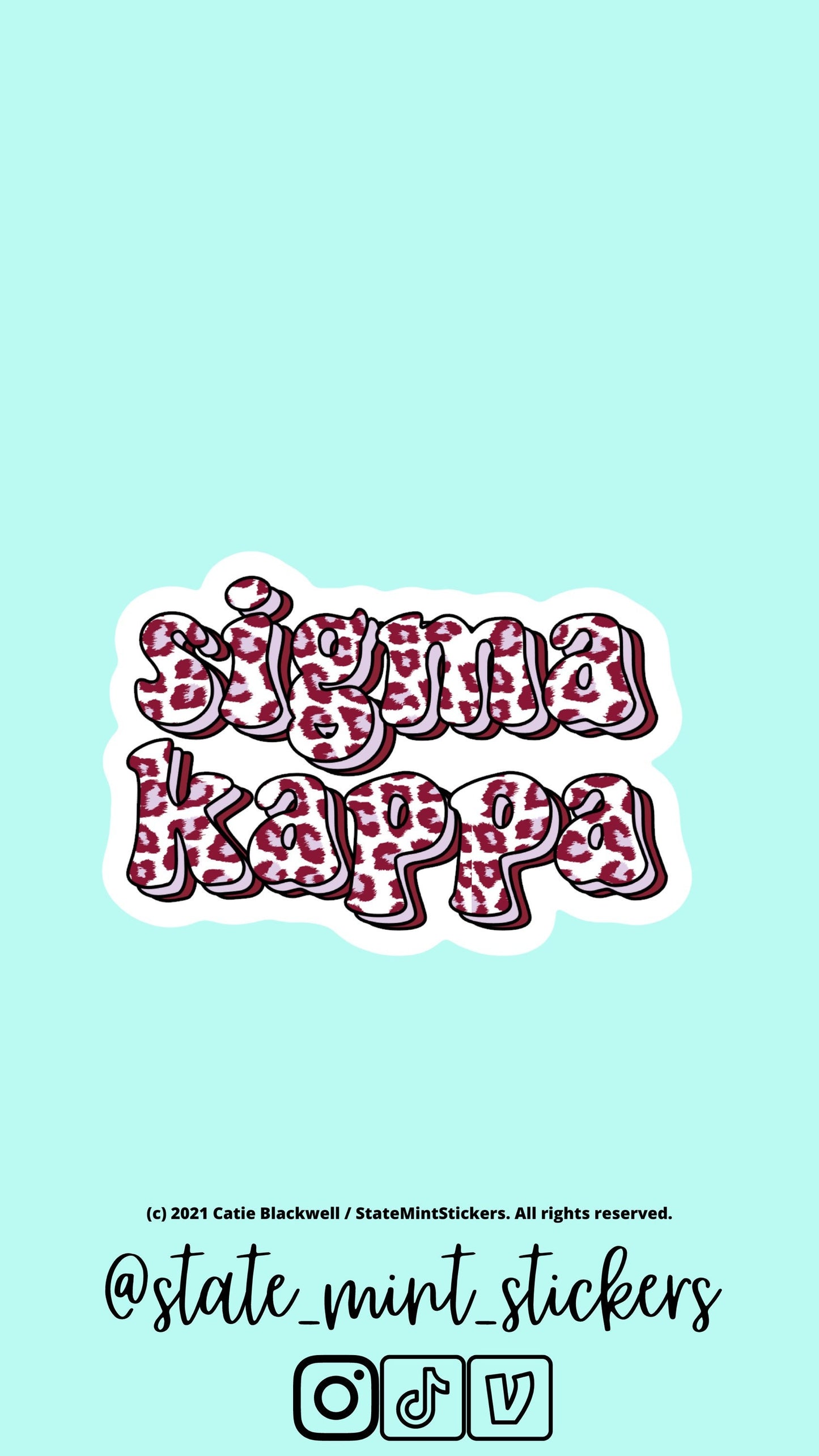 Sigma Kappa Sticker | Jungle Bid Day | Animal Print | Sigma Kappa Bid Day