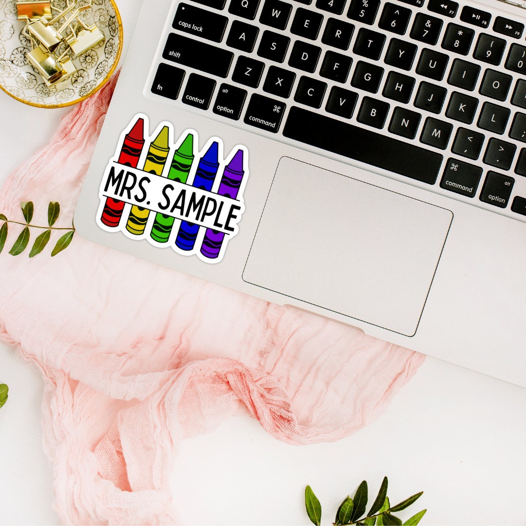 Custom Name Sticker for Teacher | Classroom Labels | Waterproof for Car, Laptop, Water Bottle, Cooler | Teacher Gift / Teacher Sticker