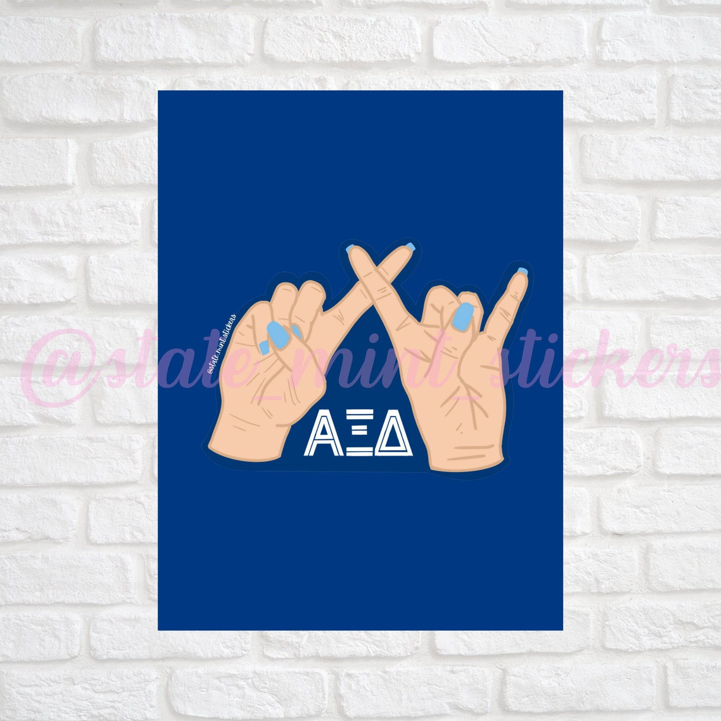 Alpha Xi Delta AXD Sorority Gallery Wall Art | Hand Sign | DIGITAL DOWNLOAD | Download and print at home
