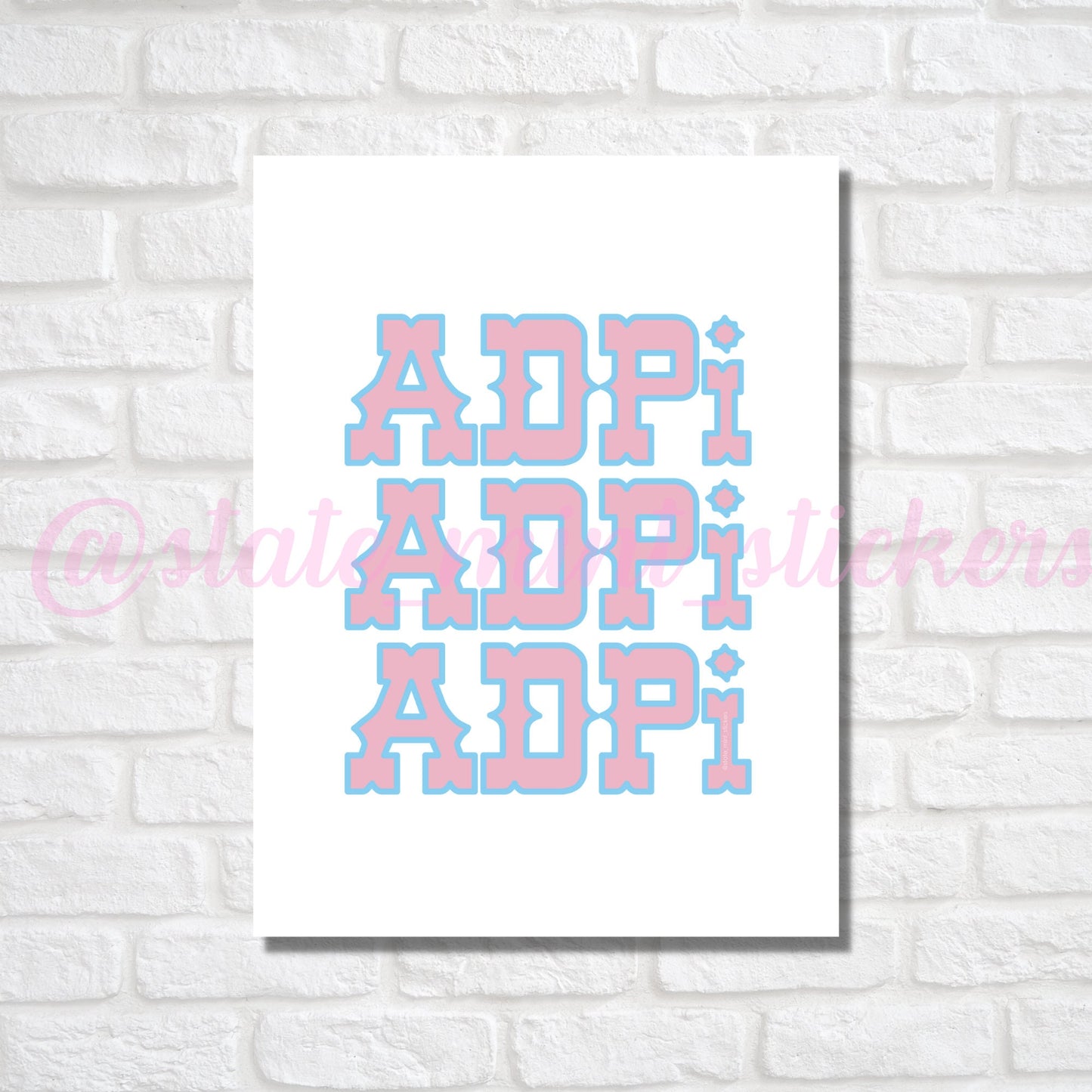 Alpha Delta Pi ADPi Sorority Gallery Wall Art | Blush Pink Leopard Cheetah Animal Print | DIGITAL DOWNLOAD | Download and print at home