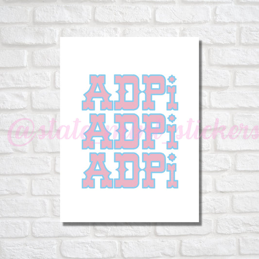 Alpha Delta Pi ADPi Sorority Gallery Wall Art | Blush Pink Leopard Cheetah Animal Print | DIGITAL DOWNLOAD | Download and print at home