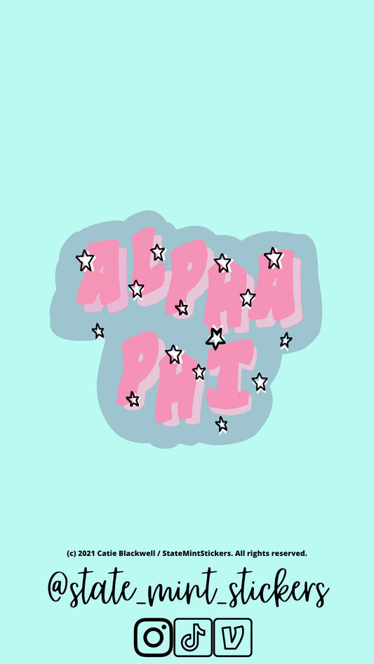 Alpha Phi Sticker | 3.5" | Alpha Phi Sorority | Sorority Sticker | Alpha Phi Bid Day \ Alpha Phi Little