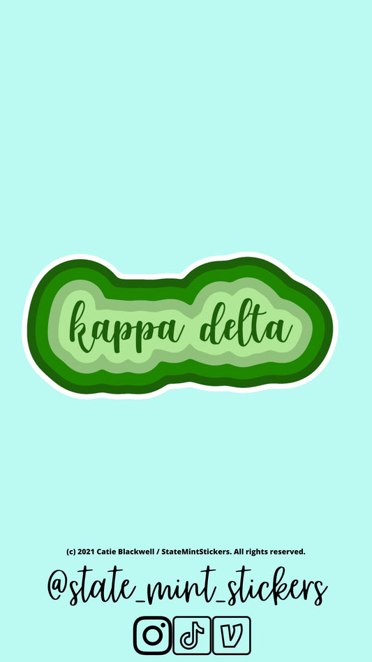 Kappa Delta Sticker | Kappa Delta Sorority, Sorority Sticker, Laptop Sticker, Bid Day, Big Little, Custom Sticker