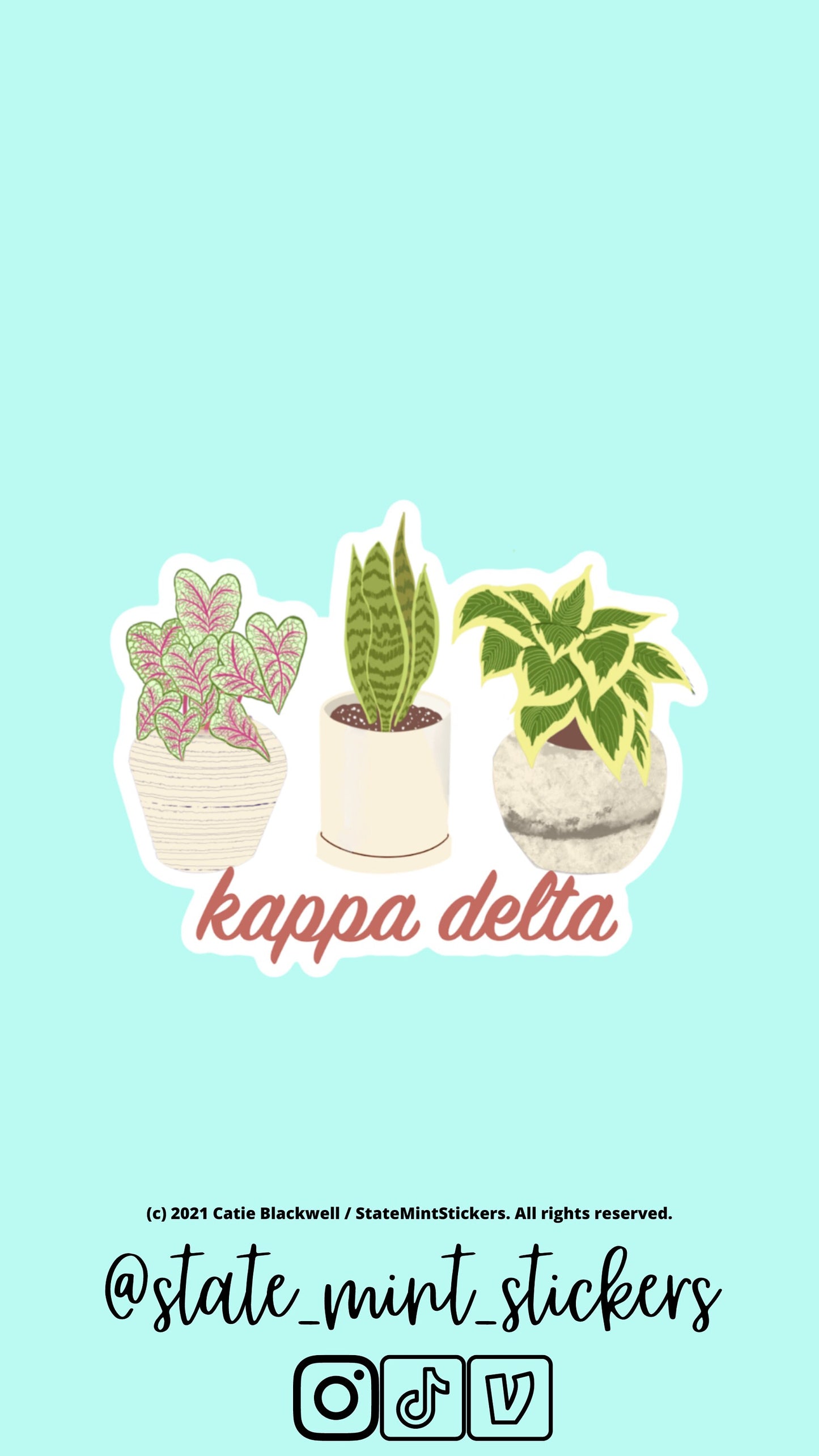 Kappa Delta Sticker | Kappa Delta Sorority, Sorority Sticker, Laptop Sticker, Bid Day, Big Little, Custom Sticker