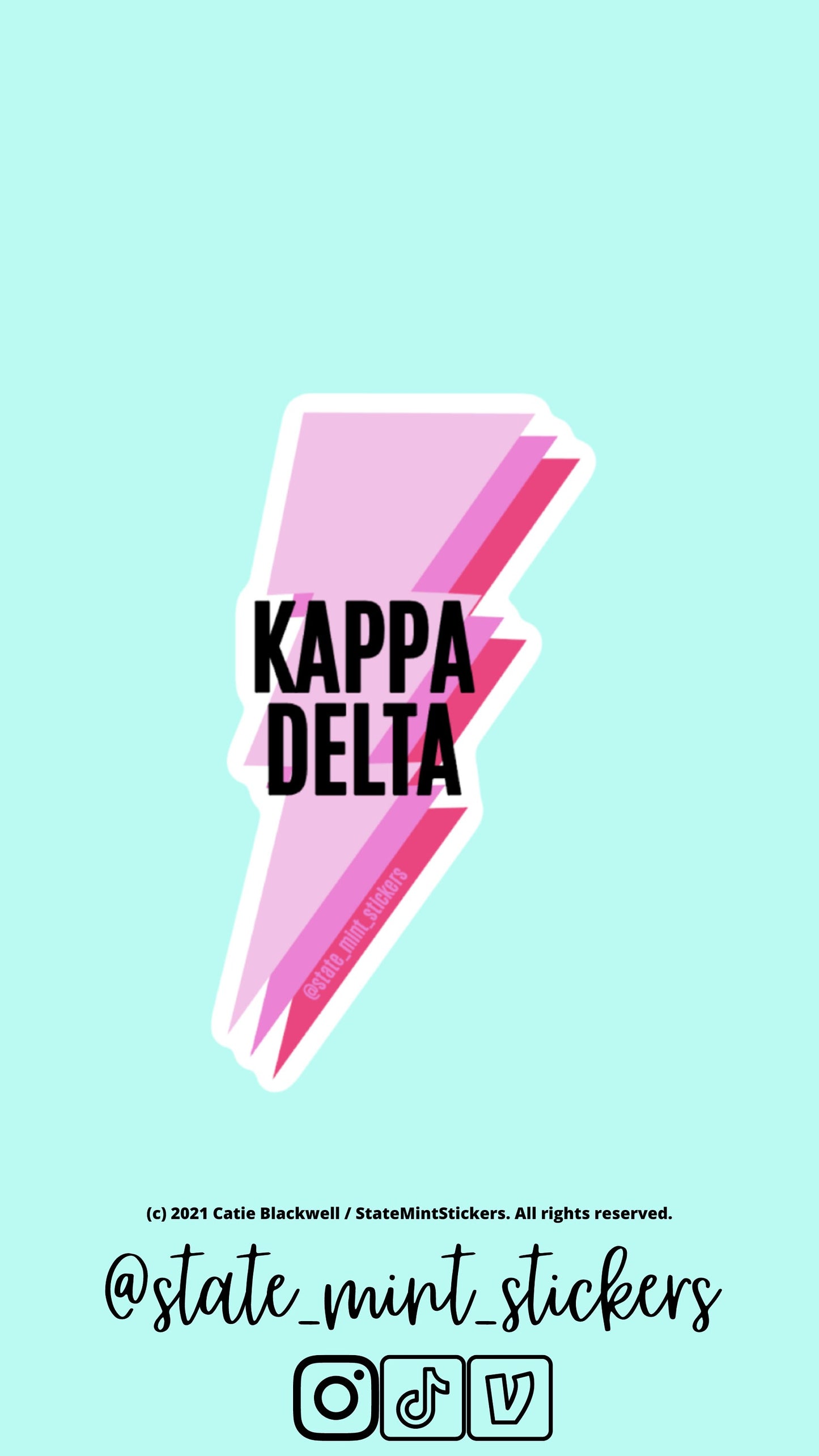 Kappa Delta Sticker | Kappa Delta Sorority, Sorority Sticker, Laptop Sticker, Bid Day, Big Little, Custom Sticker