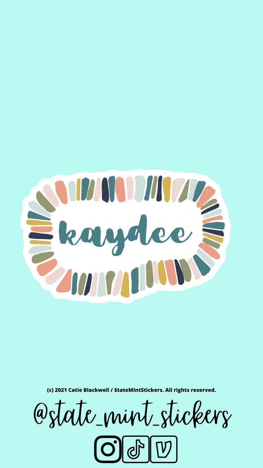 Kappa Delta Sticker | Kappa Delta Sorority, Sorority Sticker, Laptop Sticker, Bid Day, Big Little, Custom Sticker