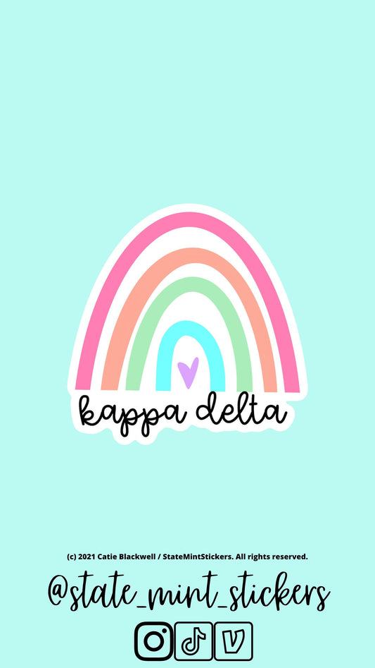 Kappa Delta Sticker | Kappa Delta Sorority, Sorority Sticker, Laptop Sticker, Bid Day, Big Little, Custom Sticker