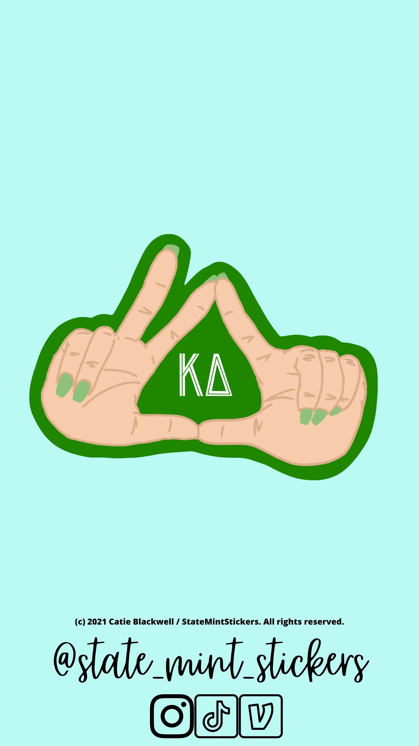 Kappa Delta Sticker | Kappa Delta Sorority, Sorority Sticker, Laptop Sticker, Bid Day, Big Little, Custom Sticker