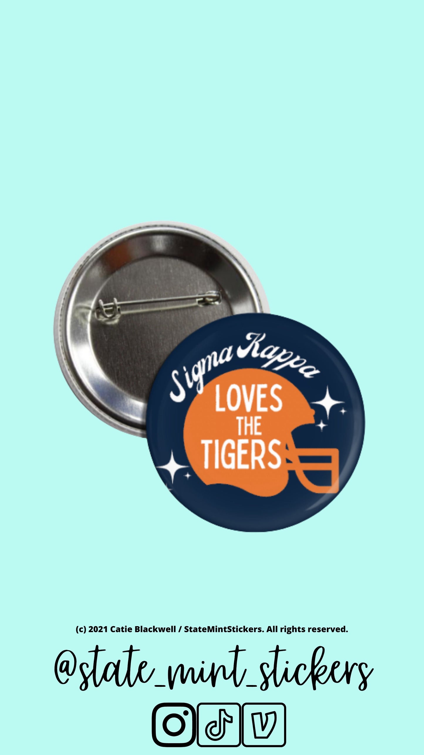 Sorority Loves the Team | Sorority Gameday Buttons | Football Buttons | Sorority Buttons | Gameday Pins | Custom Buttons | Custom Pins