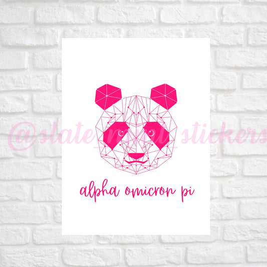 Alpha Omicron Pi Sorority Gallery Wall Art | Red Panda Mascot Theme | DIGITAL DOWNLOAD | Download and print at home