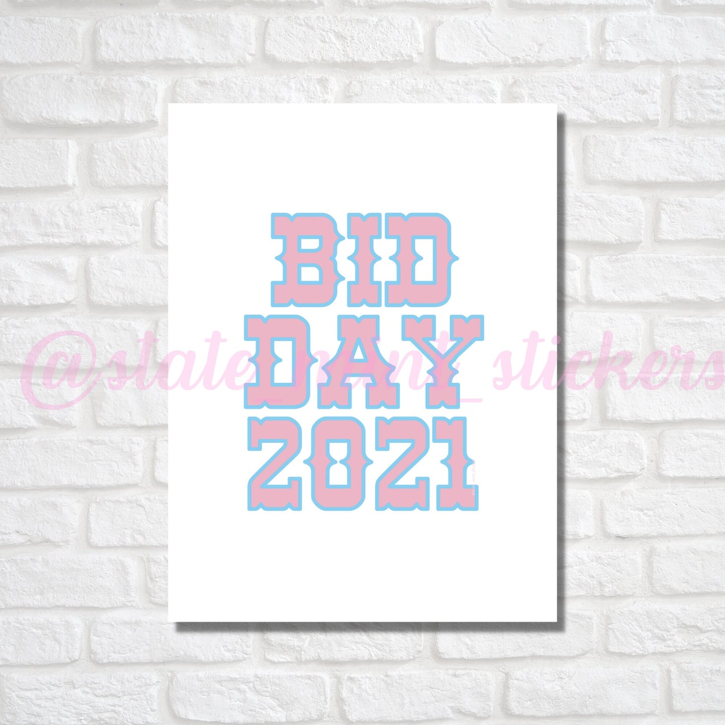 Bid Day 2021 Cowgirl Theme Custom Colors | DIGITAL DOWNLOAD | Download and print at home