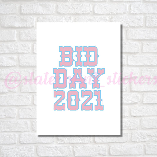 Bid Day 2021 Cowgirl Theme Custom Colors | DIGITAL DOWNLOAD | Download and print at home