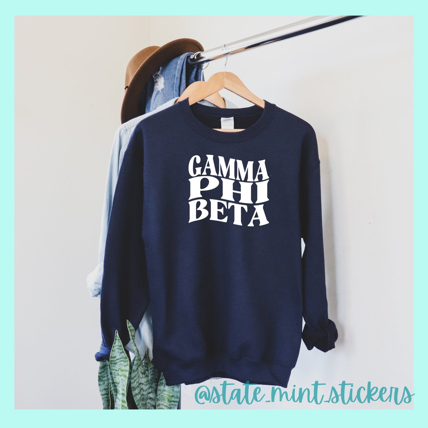 Gamma Phi Beta Sweatshirt | Gamma Phi Beta Sorority | Glidan Unisex Crewneck Sweatshirt | Greek Letters