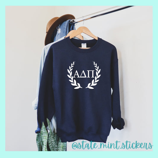 Alpha Delta Pi Sweatshirt | Alpha Delta Pi Sorority | Glidan Unisex Crewneck Sweatshirt | Greek Letters