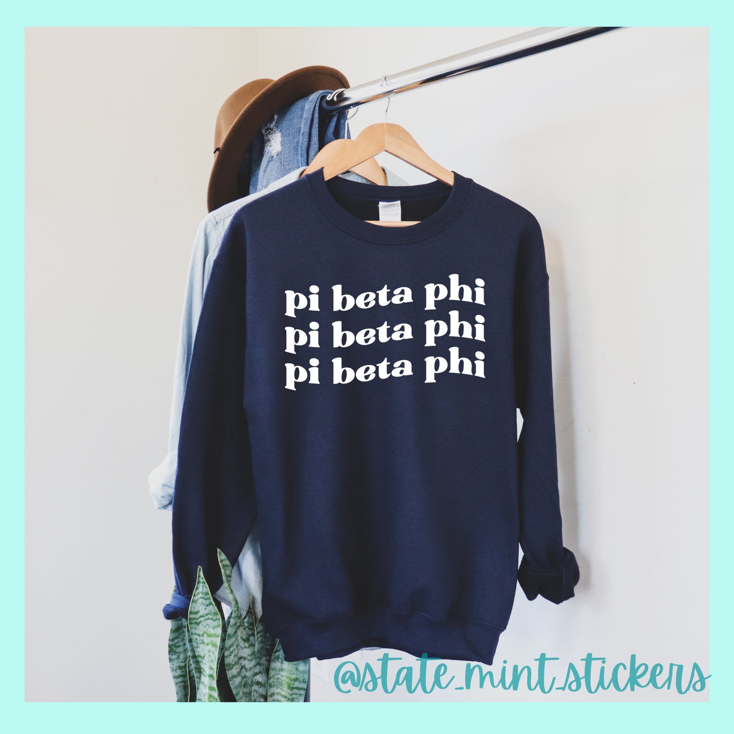 Pi Beta Phi Sweatshirt | Pi Phi Sorority | Glidan Unisex Crewneck Sweatshirt | Greek Letters