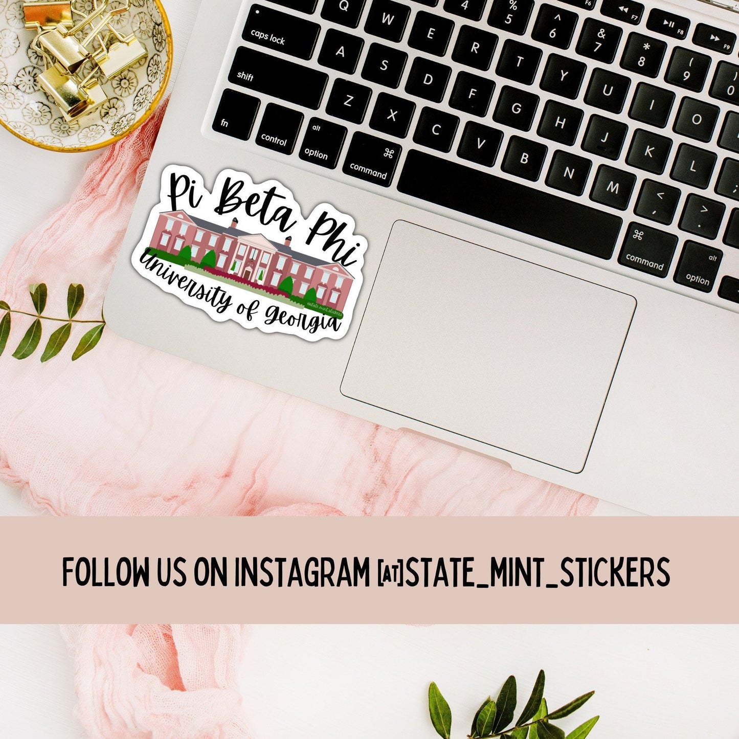 Pi Beta Phi UGA Sorority House Sorority Sticker | Pi Phi Sorority Little | Bid Day Basket | Sorority House Sticker | Custom House Sticker
