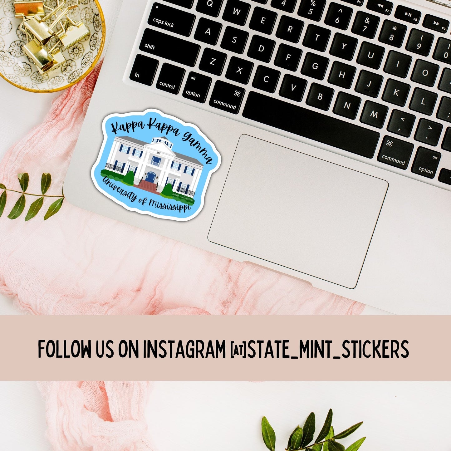 Kappa Kappa Gamma Ole Miss Sorority House Sticker | Sorority Little | Bid Day Basket | Sorority House Sticker | Custom House Sticker