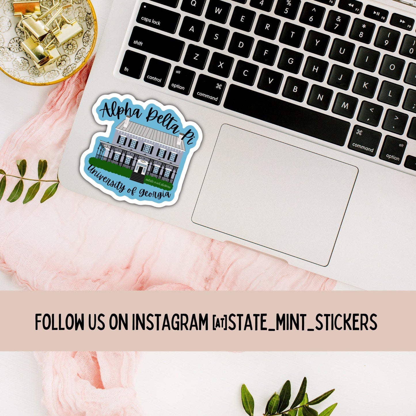 Alpha Delta Pi UGA Sorority House Sorority Sticker | ADPi Sorority Little | Bid Day Basket | Sorority House Sticker | Custom House Sticker