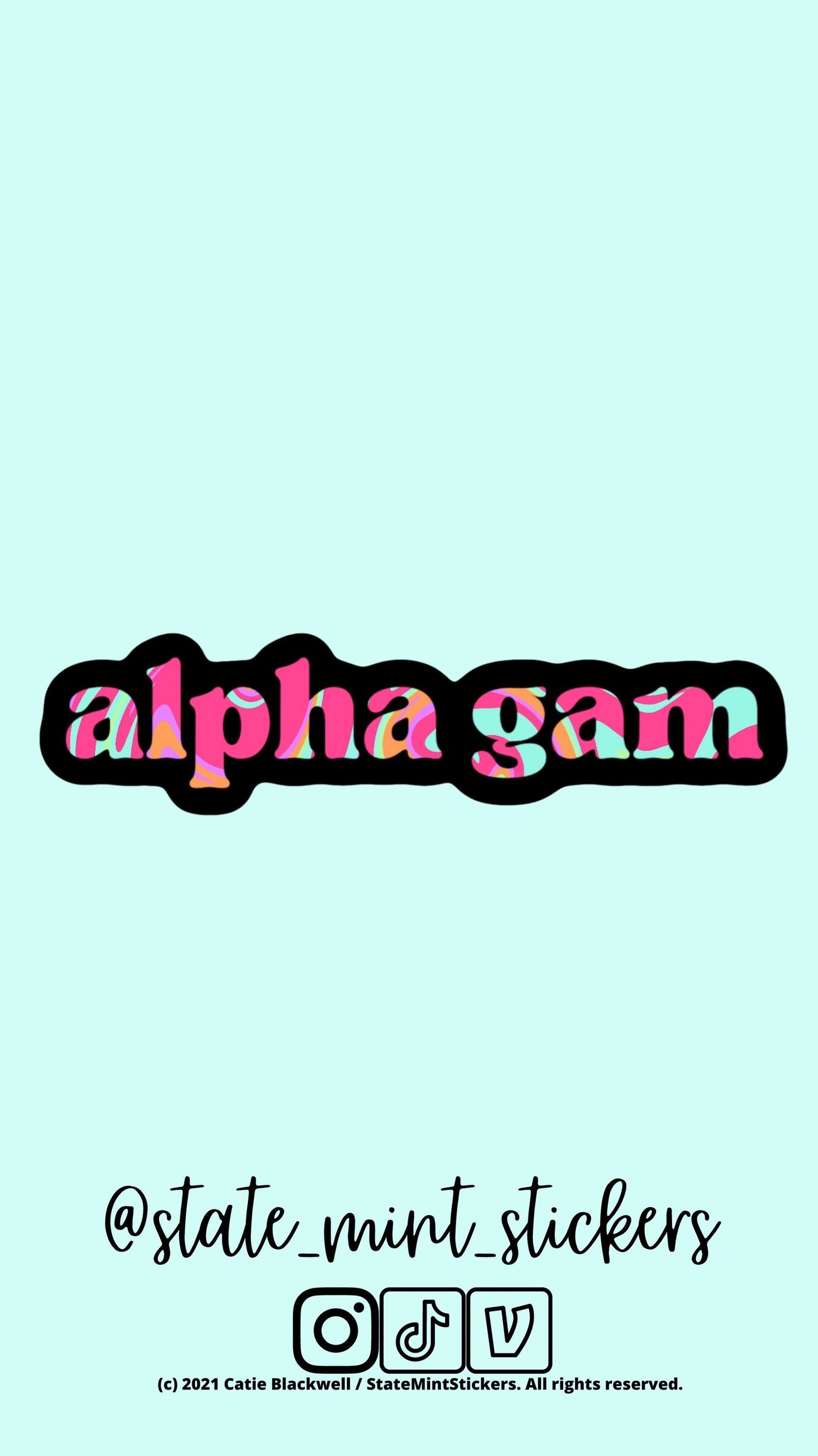 Alpha Gamma Delta Sorority Sticker