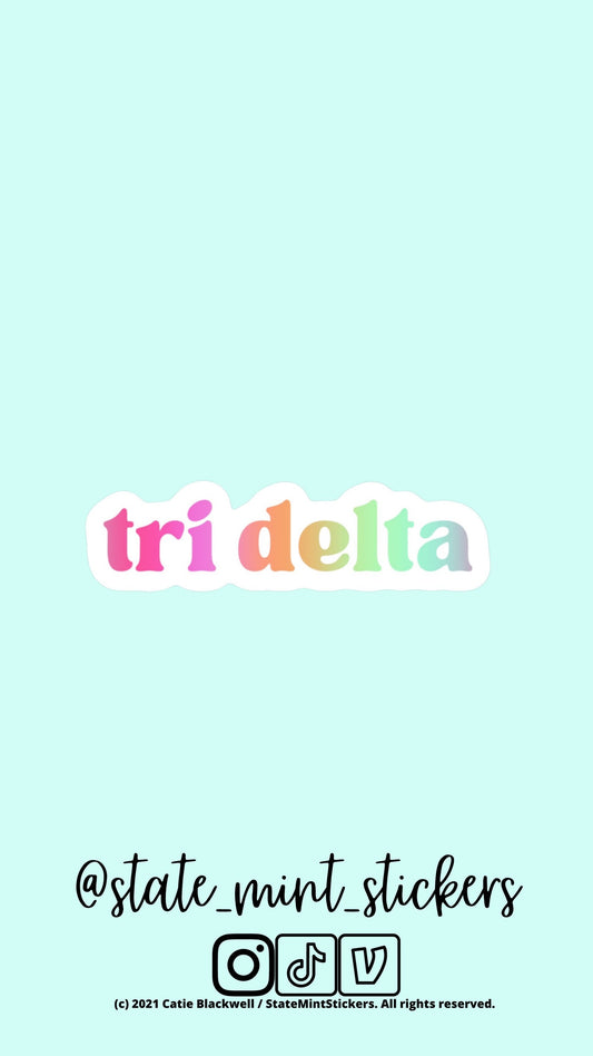 Delta Delta Delta Tri Delta Sorority Sticker | Official Licensed Product | 4” Wide
