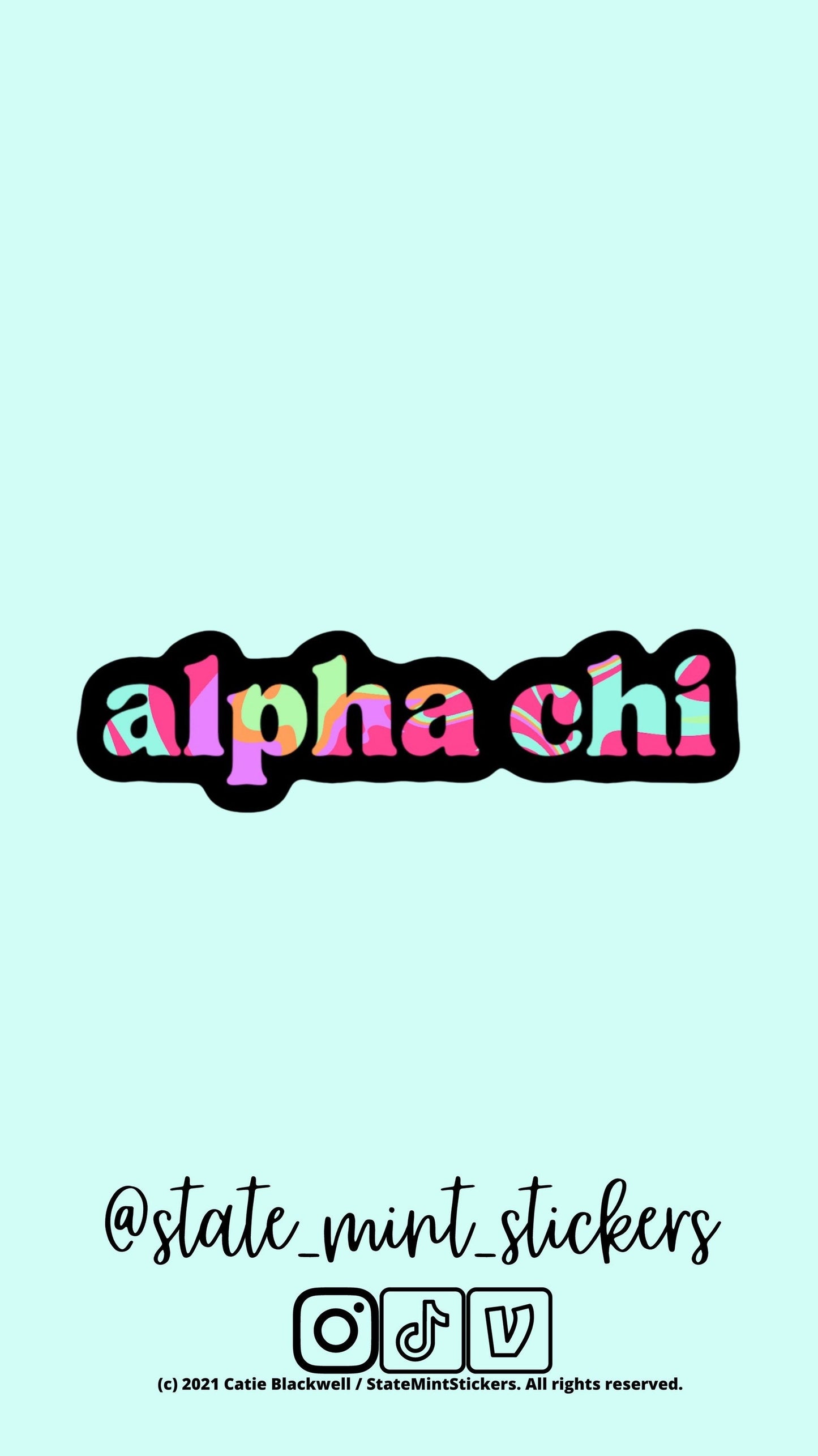 Alpha Chi Omega Sticker / Decal | use on car, laptop, water bottle, dishwasher safe, big little reveal gift