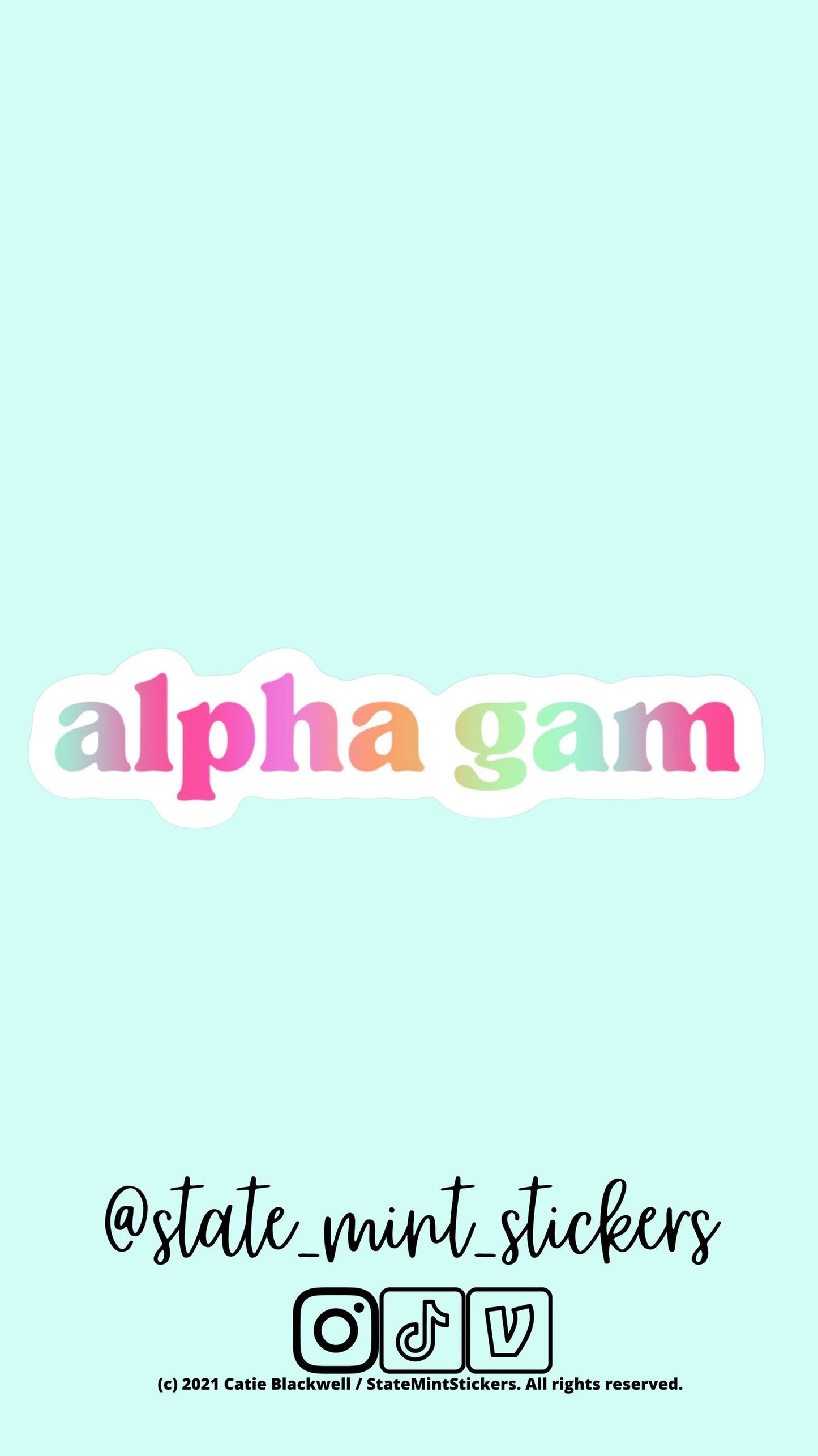 Alpha Gamma Delta Sorority Sticker