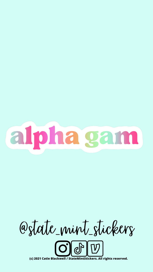 Alpha Gamma Delta Sorority Sticker