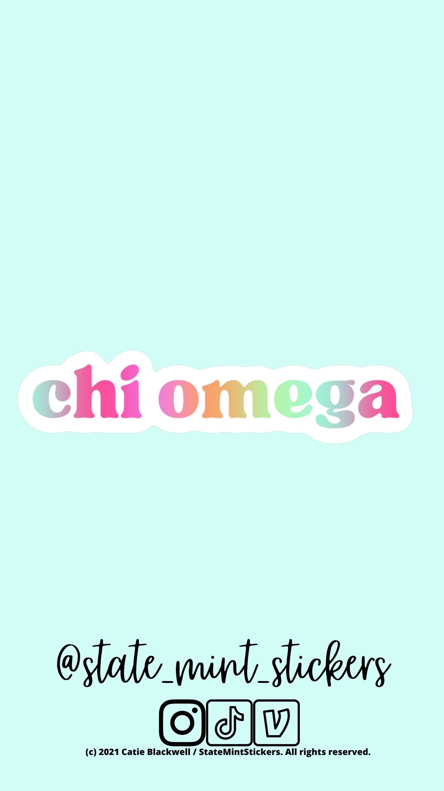 Chi Omega Sorority Sticker