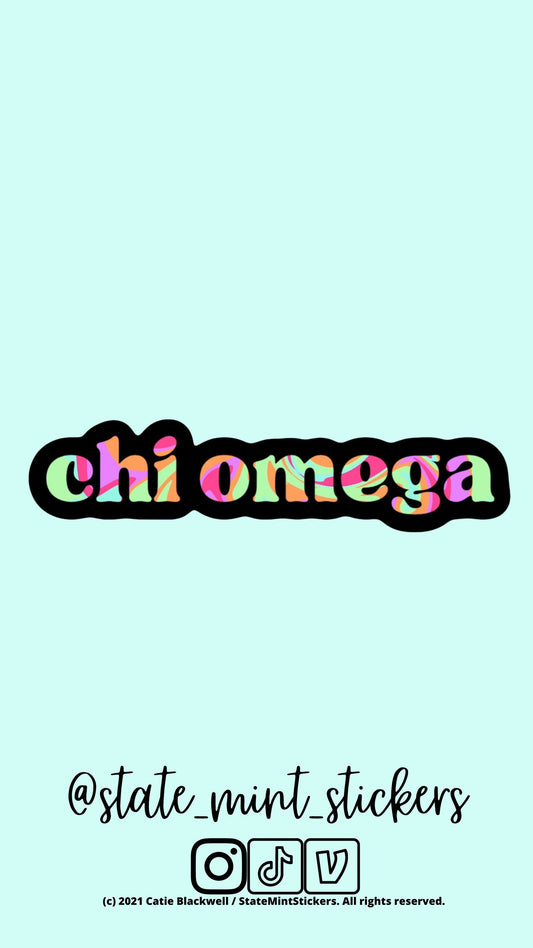 Chi Omega Sorority Sticker