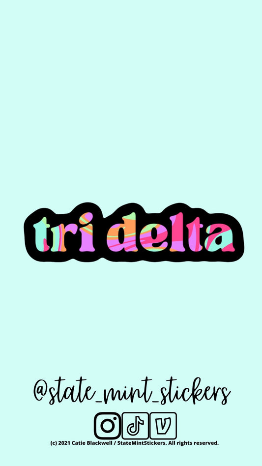 Delta Delta Delta Tri Delta Sorority Sticker | Official Licensed Product | 4” Wide