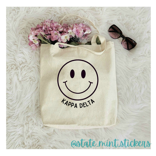 Kappa Delta Bag | Sorority Canvas Beach Bag / Tote Bag / Bid Day Bag | kaydee tote bag, handbag, purse, shopping bag, kappa delta big little