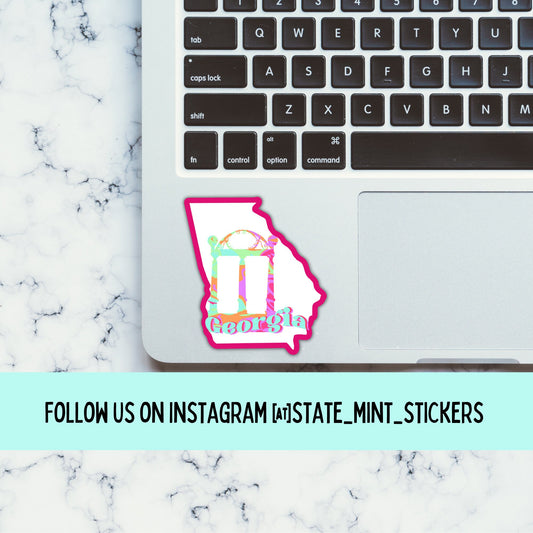 Georgia Arch Sticker / Decal 3.5" Tall | Athens / University Georgia