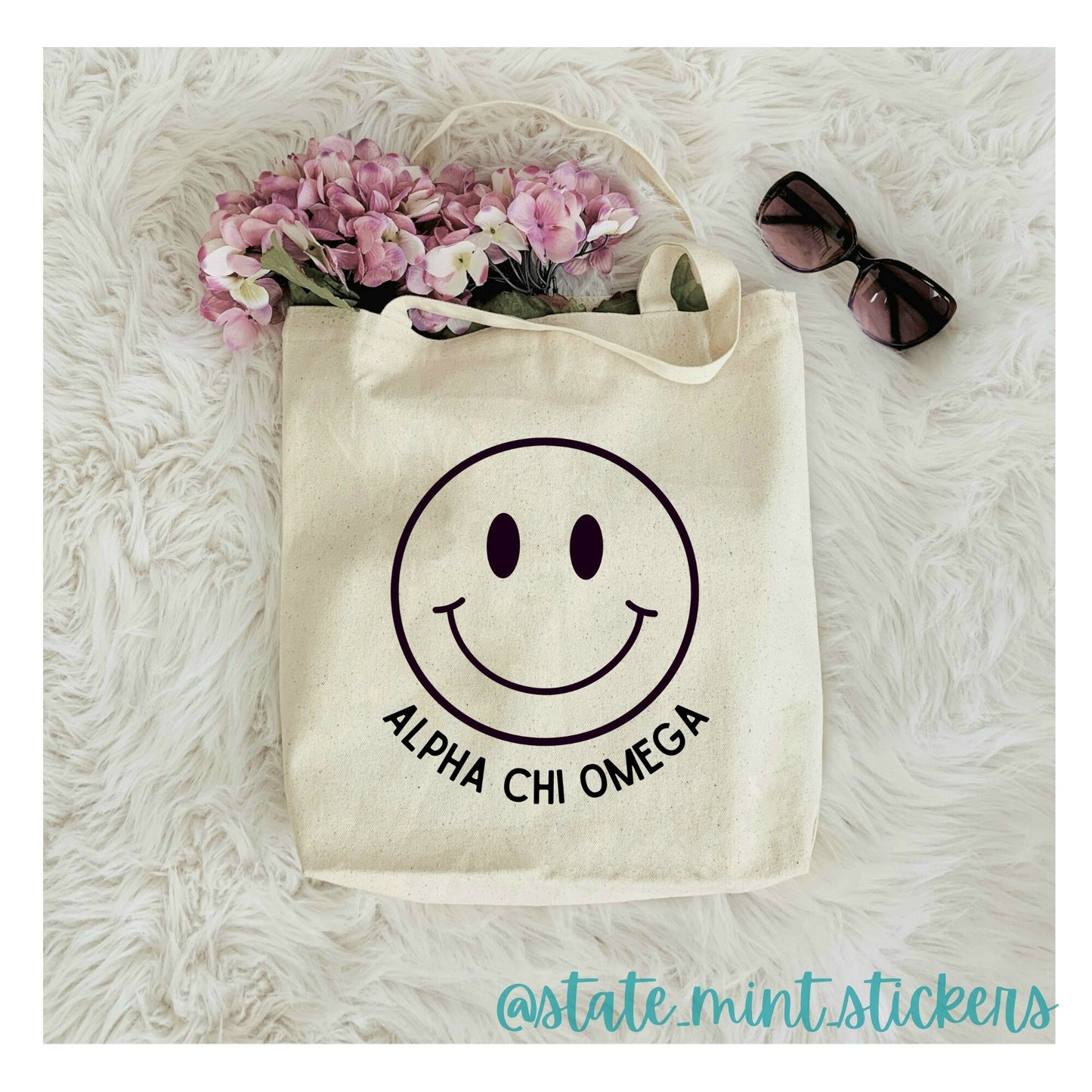 Alpha Chi Omega Sorority Canvas Beach Bag / Tote Bag / Bid Day Bag | axo tote bag, alpha chi handbag, purse, shopping bag, big little bag